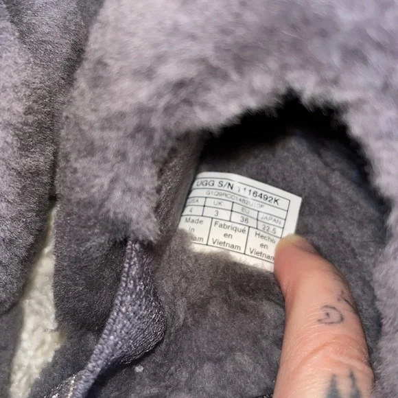 Gray/Purple with Gold detail Fluff Yeah UGGs. - Picture 4 of 6